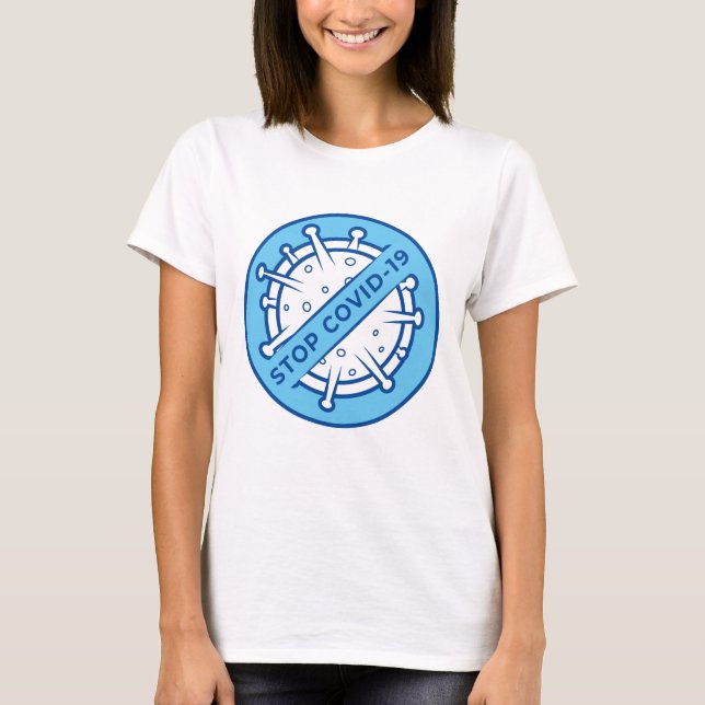 Stoppa Covid-19 T Shirt (Framsida)