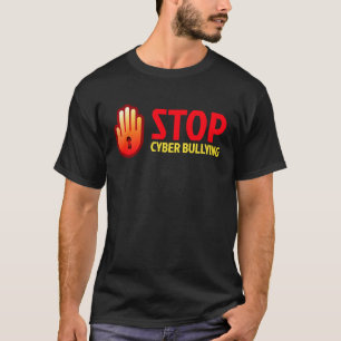 Stoppa Cyber Bulling Hand-nyckelhål T Shirt