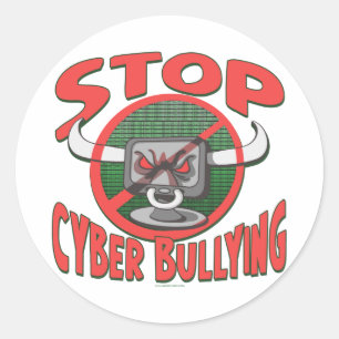 Stoppa Cyber-Pennalismen som Anti Cyberbully Runt Klistermärke