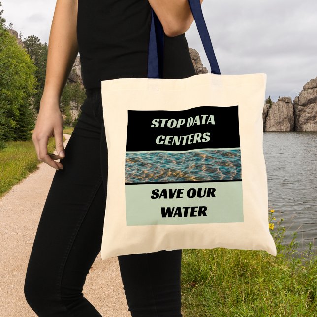 Stoppa datacenter sjöfotografering rädda vår vatte tygkasse (Skapare uppladdad)