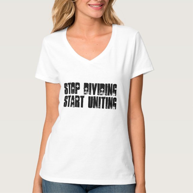 STOPPA DELNING STARTA ENANDE ENHET T-SHIRTAR T SHIRT (Framsida)
