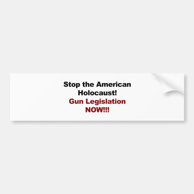 Stoppa den amerikanska förintelsen! Gun Control nu Bildekal (Framsidan)