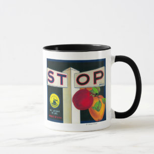 Stoppa den Apple lådan LabelCutler, CA Mugg