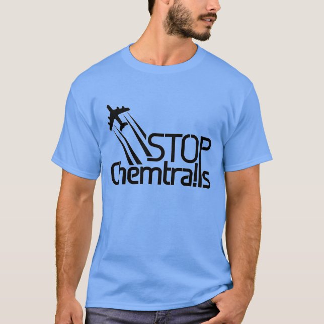Stoppa den Chemtrails T-tröja T-shirt (Framsida)