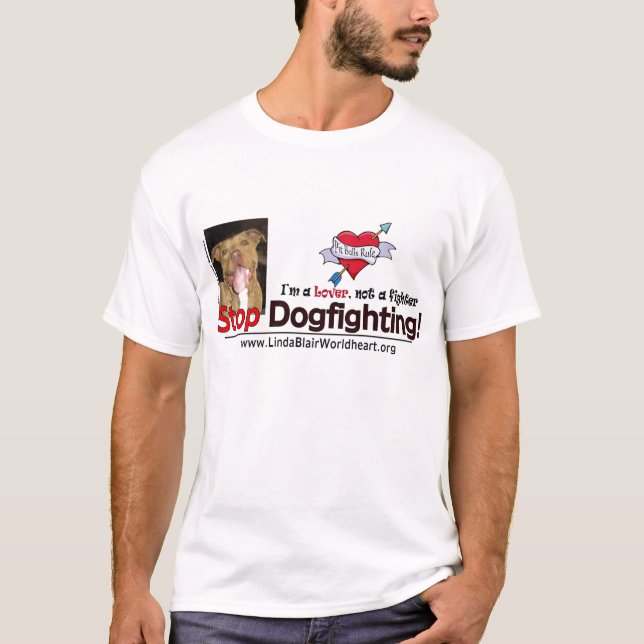 Stoppa den Dogfighting begränsade utslagsplatsen T Shirt (Framsida)