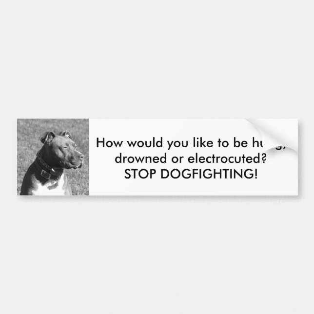 Stoppa den Dogfighting bildekalet Bildekal (Framsidan)