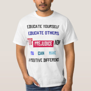 Stoppa den fördom brännmärkte ljusa T-tröja Tee Shirt