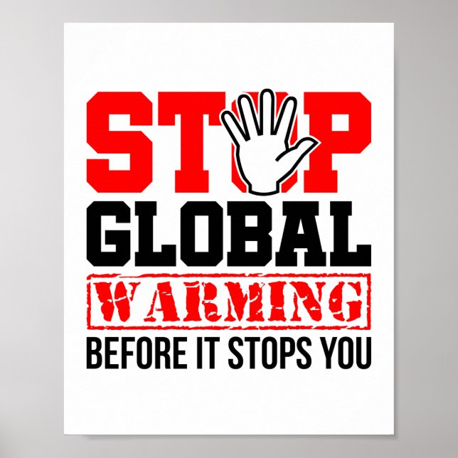 Stoppa den globala uppvärmningen av klimatförändri poster (Framsidan)