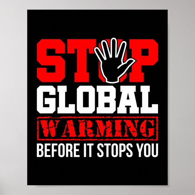 Stoppa den globala uppvärmningen av klimatförändri poster (Framsidan)