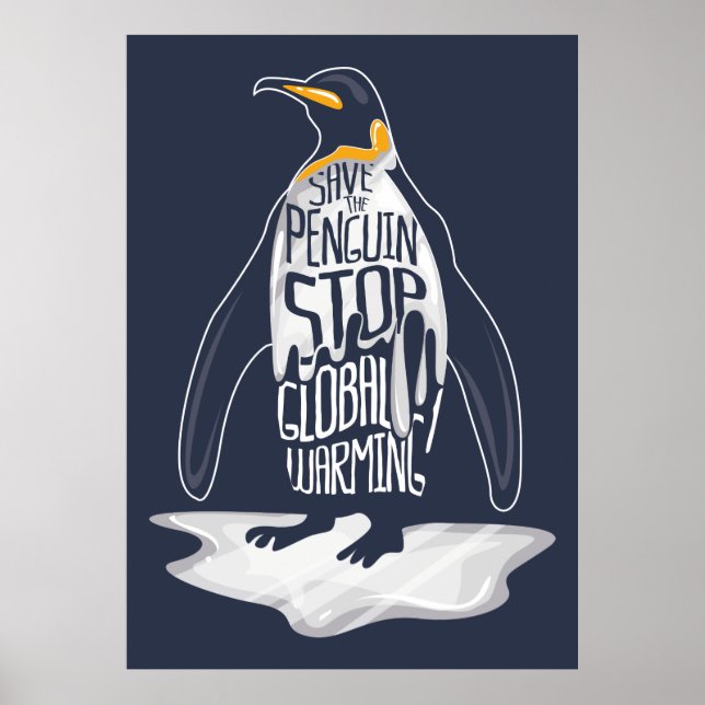 Stoppa den globala uppvärmningen av Sparan på havs Poster (Framsidan)