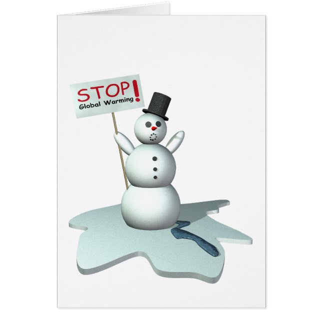 stoppa den globala uppvärmningen hälsningskort (Framsidan)