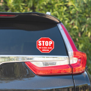 STOPPA DEN ILLEGALA ALIEN INVASION KLISTERMÄRKEN