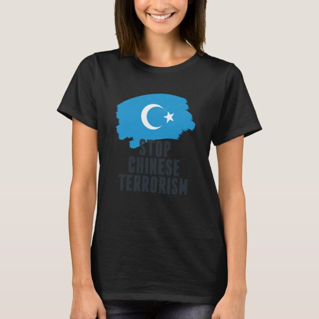 Stoppa den kinesiska terrorismen t shirt (Framsida)