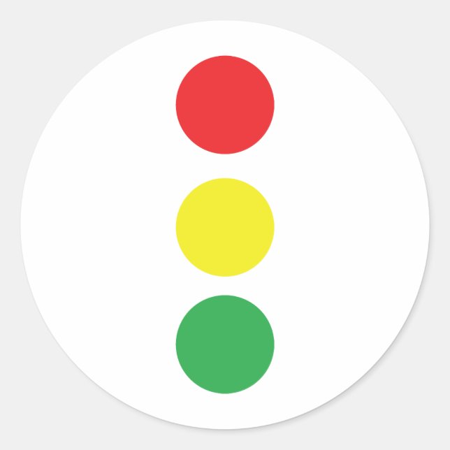 stoppa den ljusa symbolen runt klistermärke (Framsida)