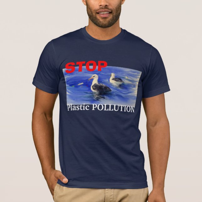 STOPPA den plast- föroreningT-tröja T Shirt (Framsida)