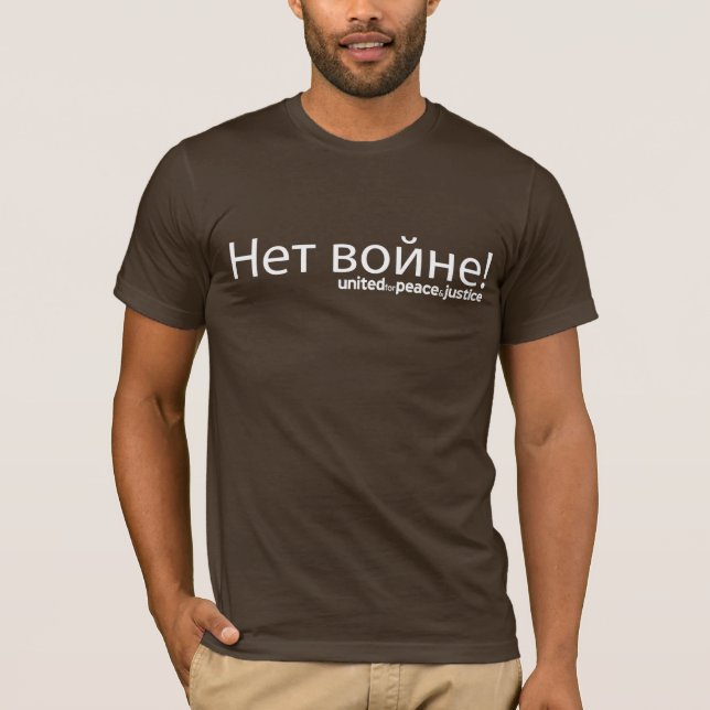 Stoppa den ryska mörka T-tröja för krig T-shirt (Framsida)
