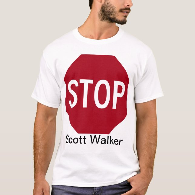 Stoppa den Scott fotgängare Tee Shirt (Framsida)