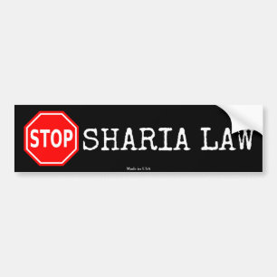 Stoppa den Sharia lagbildekalet Bildekal