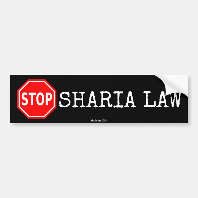 Stoppa den Sharia lagbildekalet Bildekal (Framsidan)