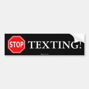 Stoppa den Texting bildekalet Bildekal