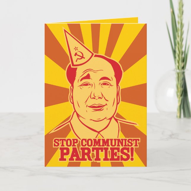 Stoppa det kommunistpartiordförandeMao kortet Kort (Framsida)