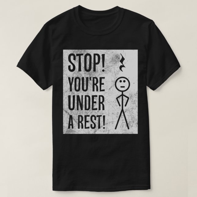 Stoppa dig under en rostig Grammar-gåva T Shirt (Design framsida)