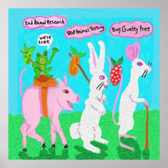 Stoppa djurförsök poster (Framsidan)