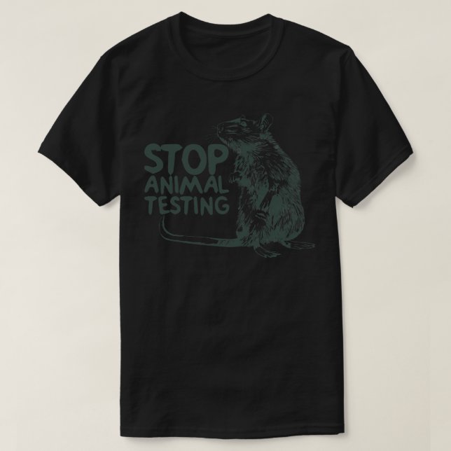 Stoppa djurförsök t shirt (Design framsida)