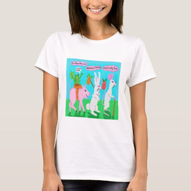 Stoppa djurförsök t shirt (Framsida)