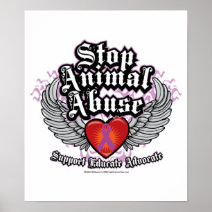 Stoppa djurmisshandel i Vingar Poster