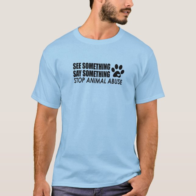 Stoppa djurmisshandel t shirt (Framsida)