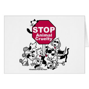 Stoppa djurplågeri hälsningskort