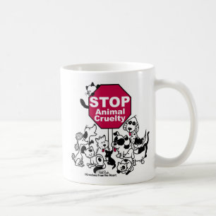 Stoppa djurplågeri kaffemugg