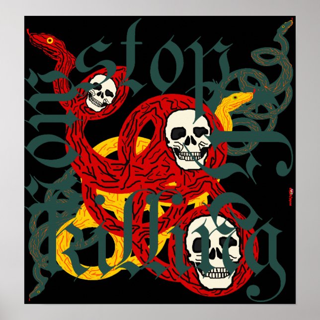 Stoppa dödandet Poster nu (Framsidan)