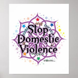 Stoppa Domestic Violence Lotus Poster