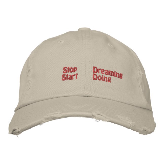 Stoppa Dreaming-start Broderad Keps (Framsida)