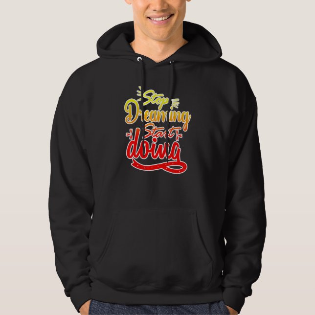 Stoppa Dreaming-start med Bäran Anti-Couch Potato  Hoodie (Framsida)