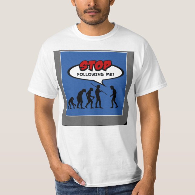 Stoppa efter mig evolution tee shirt (Framsida)