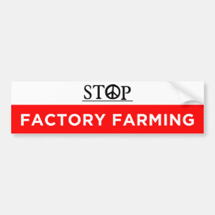 stoppa fabriksjordbruket i vegan bildekal