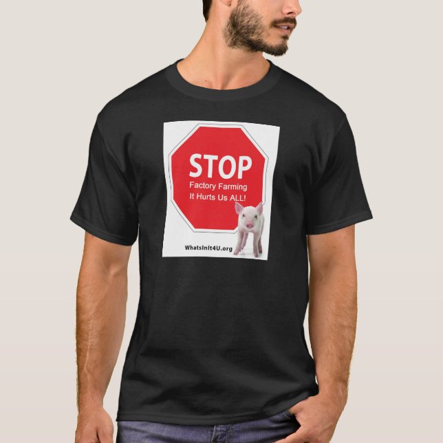 Stoppa fabrikslantgårdserie 1 t-shirt (Framsida)