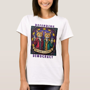 Stoppa fascismen som försvarar demokratin t shirt