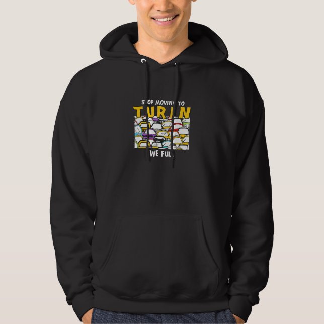 Stoppa Flyttan till Turin Vi Fullt Traffic Italian Hoodie (Framsida)