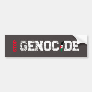 Stoppa folkmord Bumper Sticker Bildekal