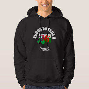 STOPPA FÖR ATT TESTA CYMRAEG Welsh Language Teache Hoodie