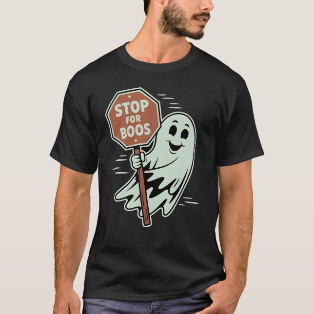 Stoppa för Boos Halloween Ghost Trunk eller Beat T Shirt (Framsida)