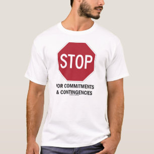 Stoppa för förpliktelser & eventualiteter tee