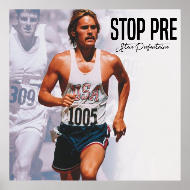 Stoppa förhands-, Steve Prefontaine-offerter Poster (Framsidan)