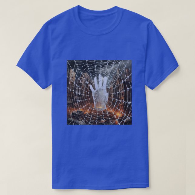 Stoppa förstöring och Spindelnätet för Abstrakten  T Shirt (Design framsida)