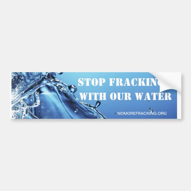 Stoppa Fracking med vårt vatten Bildekal (Framsidan)