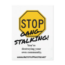 Stoppa Gang-Stalking POSTCARD
